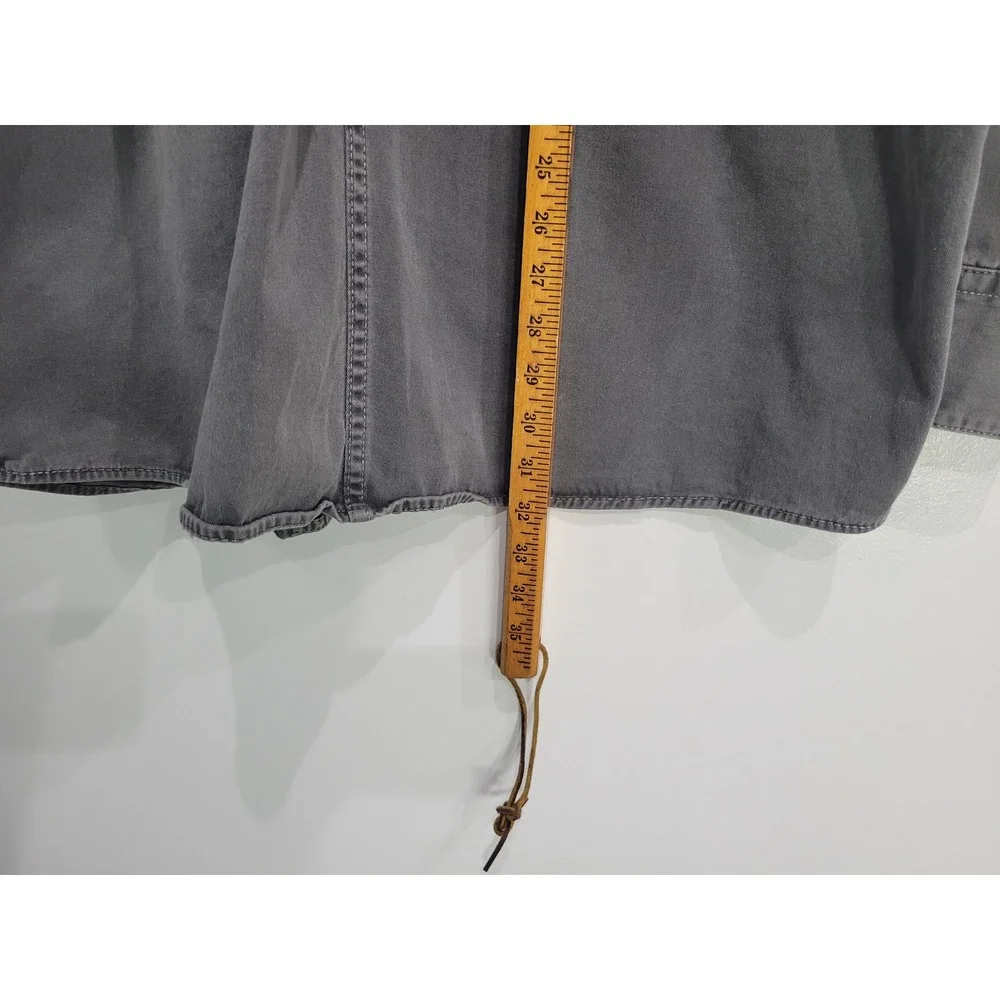 Levis Mens XL Gray Long Sleeve Button Down Work Utility Shirt Cotton Heavyweight